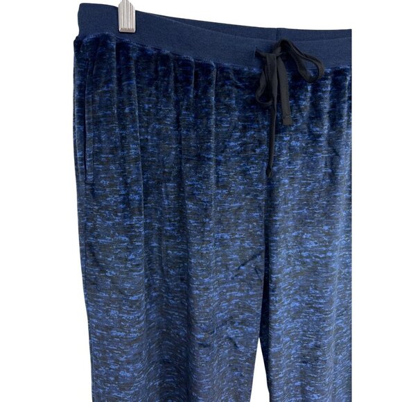 Laura Ashley Womens Navy Heather Lounge Pants Size Medium M Velour Comfort New - Picture 3 of 8
